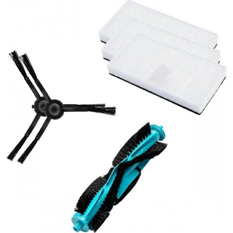Cecotec Kit Accesorios - Recambios para Conga X50. Incluye Cepillo Mixto Multifunción, 2 Cepillos Laterales y 3 Filtros