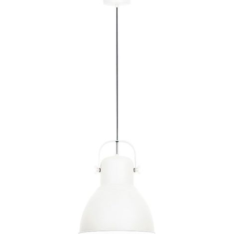 Lampe de plafond suspendue E27 blanche 60W 320mm