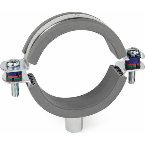 Abrazadera de apriete isofónica reforzada deslizante M8+M10 - Zincada 20 - Caja de 100 (1/2)