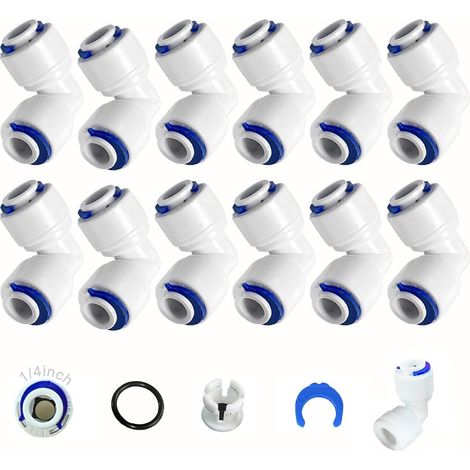 12 RO Raccord de Filtre à Eau, Accessoires de Filtre à Eau RO 1/4 (6.35mm) (1/5)