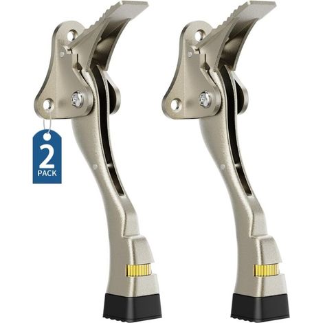 Butée de porte à pédale, réglage de la hauteur par un seul bouton, avec patin en caoutchouc (Deux paquets) (1/5)