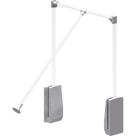 Slid'Up By Mantion – Élévateur de penderie escamotable en aluminium – Boîtier argent – Largeur réglable 540-690 mm – Charge max 12 kg pour dressing haut (1/4)