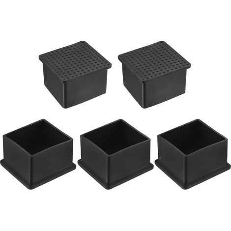 5 Pièces Bouchons Carrés en Plastique 45 x 45mm Noir (1/5)