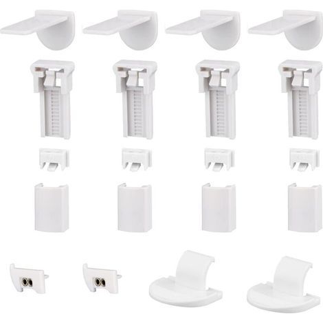 Deux ensembles d'accessoires pour stores enrouleurs, pièces de rechange en plastique pour stores enrouleurs, kit de réparation pour supports de fixation de stores enrouleurs, accessoires pour support (1/4)