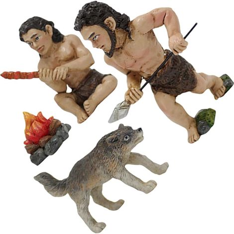 Urzeit Menschen Miniatur Figuren 4 Stück Kreative Garten und