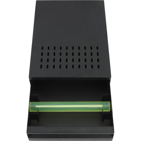 Tiroir à marc de café en acier inoxydable épais, amovible, pour la maison ou le bureau, noir (1/5)