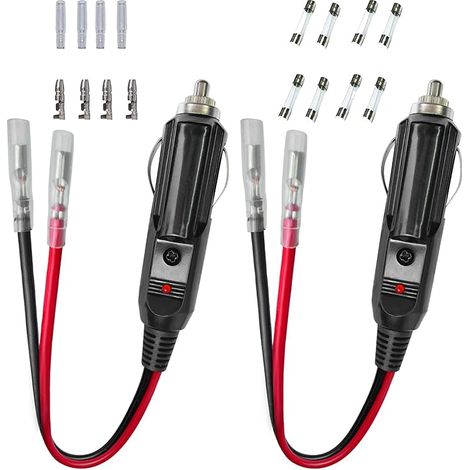 Prise Allume-Cigare de Rechange 12 V/24 V avec câble et câblage, Le connecteur est livré avec Un fusible de Rechange et Un kit de terminaux (1/5)