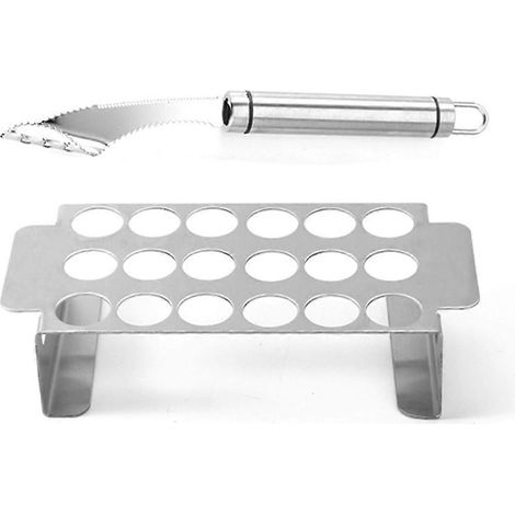 Accessoires pour barbecue : Jalapenos, piments, grille, outil à vider en acier inoxydable (1/4)