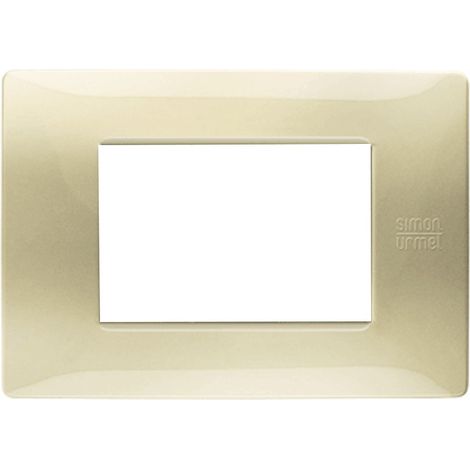 Simon urmet placca 3 posti colore oro satinato flexa nea 11803.os (1/2)
