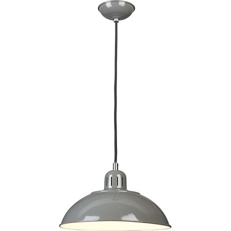 Elstead Franklin - Sospensione a soffitto a cupola a 1 luce Grigio, E27 (1/4)