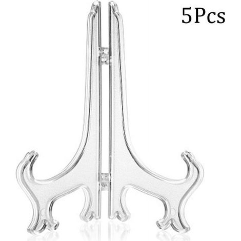 Support Pour Affichage - Support Pliable Transparent En Plastique - Pour Photos Cadres Objets Décoratifs - 5 Pièces - 12 5 Cm (1/5)