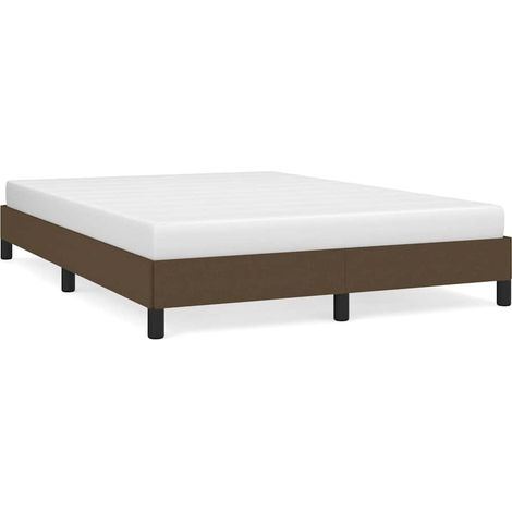 Maison Exclusive - Giroletto senza Materasso Marrone Scuro 140x200 cm Tessuto (1/5)
