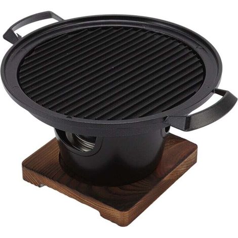 SABIR Petit gril de table, gril à charbon portable, empêche le collage, gril à charbon sans fumée pour intérieur, barbecue à la maison (1/5)