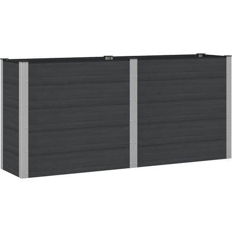 Maison Exclusive - Jardinière surélevée Noir 200 x 50 x 91 cm (1/5)