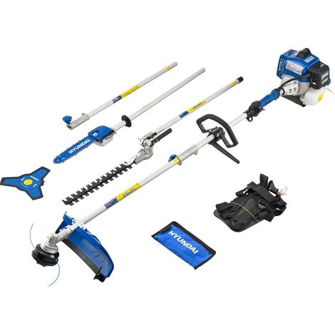 Outil Multifonction Thermique 5 en 1, 56 cm3 2 Temps, Débroussailleuse + Coupe-Bordures + Taille-Haie + Élagueuse - HYMT5600X (1/5)