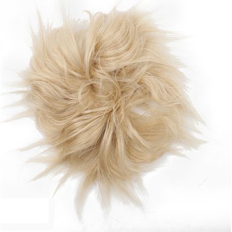Pelucas con moño rizado para mujer, coletas despeinadas, gomas para el pelo, pelucas voluminosas, extensiones de cabello sintético. (1/5)