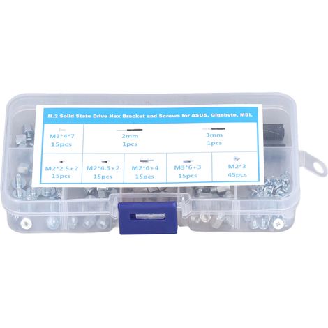 Vis de réparation pour ordinateur portable, goujons de fixation pour disque SSD M.2 avec tournevis et support à tête hexagonale (1/5)