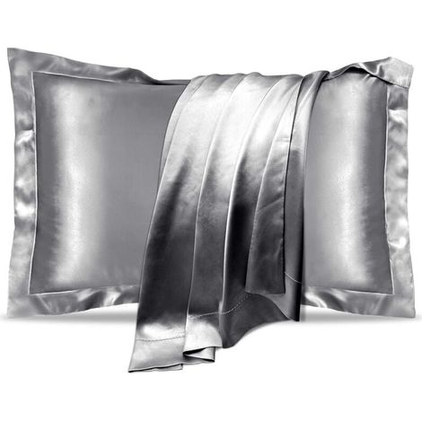 Packung mit Kissenbezügen aus natürlicher Maulbeerseide für gesundes Haar und Haut, Kissenbezug in Standardgröße 50 x 75 cm, weiche, glatte, kühlende Kissenbezüge aus hochwertiger Seide zum Schlafen ( (1/4)