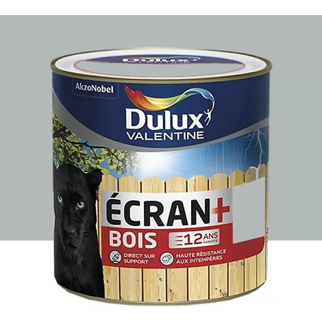 Peinture bois DULUX VALENTINE Ecran+ Bois Gris franc 0,5 L (1/2)