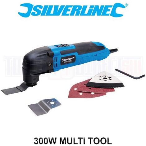 SILVERLINE 300W MULTI TOOL FUNCTION OSCILLATING SANDER CUTTER GRINDER 430787 (1/5)