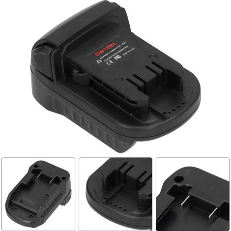 Ortviai Adaptateur de batterie pour perceuse sans fil DEWALT 18 V vers Milwaukee M18 – Compatible DCB200/DCB203/DCB205 (1/4)