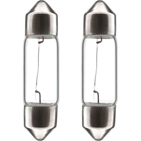 2x Ampoule navette 12V 15W 15x44mm SV8.5 universelle voiture éclairage lumière maison