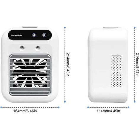 Ventilateur Humidificateur - 3-en-1 Avec Diffuseur Aromatique Et Brumisation - Pour Bureau Chambre Voyage - 1 Pièce (1/5)