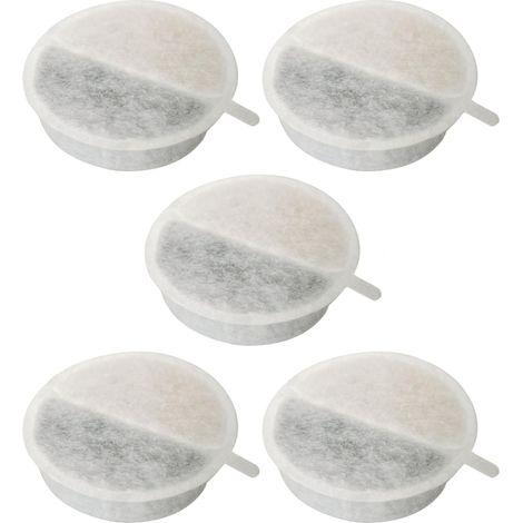 cyclingcolors 5x filtro fontanella per gatti spugna schiuma acqua fontana, rotondo 65mm