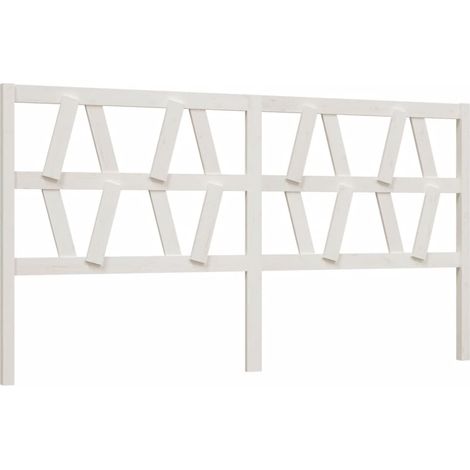 Cabecero accesorio para dormir mueble dormitorio 206 x 4 x 100 cm madera de pino blanco TDL0203719