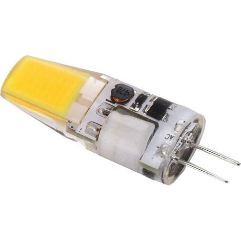 Bombilla LED COB G4 of 5 W and 600 lm, silicon technology lamp, AC/DC 12 V, 4.2 x 1.3 cm, natural light from 4000 to 4500 K. (1/4)