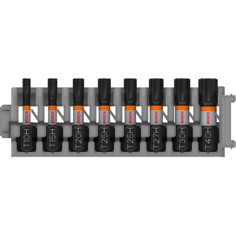 Bosch PRO  Torx Security  Impact Bit  T10H T15H  T20H T25H(x2)  T27H T30H  T40H 25  mm 8-tlg.  - 2608521U56 (1/3)