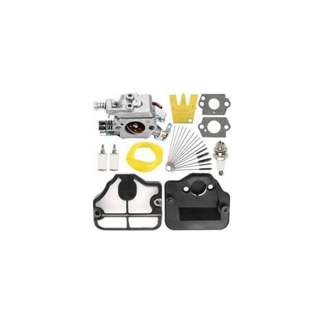 Kit carburatore per motoseghe Husqvarna 36, 41, 136, 137, 137E, 141, 142, 141LE e 142E, sostituisce i codici WT-834, WT-657, WT-285, WT-239 e C1Q-W29E, con filtro aria e carburante. (1/4)
