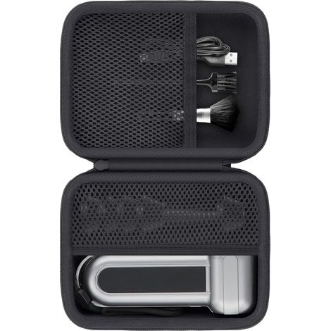 Custodia rigida con tasca a rete per aspirapolvere elettrico, soffiatore e spolverino WOLFBOX MF100 MF50 (nera) (1/5)
