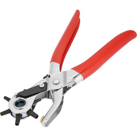 Pince multi-trous en acier au carbone (2-4,5 mm) pour cuir, papier et plastique (1/5)