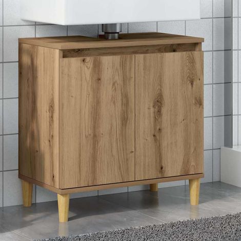 Waschbeckenunterschrank Artisan-Eiche 58x33x60 cm Holzwerkstoff