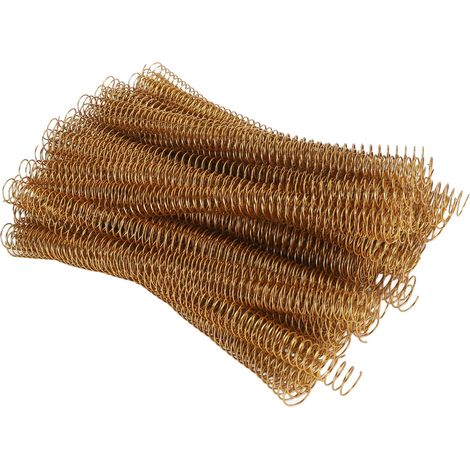 Kit de 100 spirales dorées pour reliure A4, capacité de 170 feuilles, diamètre 19 mm, 48 dents, pas de 4:1. (1/5)