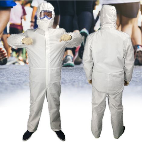 Combinaison jetable non-tissée respirante - Protection anti-poussière et imperméable - Unisexe pour hommes et femmes (1/5)