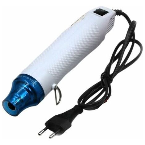 220V Mini Hot Air Gun, Handheld Heat Gun for Shrink Wrapping, Heat Shrink Tubing, Epoxy Resin, Embossing, DIY (White) (1/4)