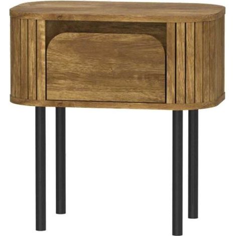 Table de chevet HERITAGE 1 tiroir avec pieds en métal (1/4)