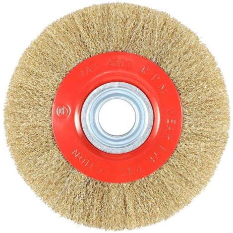1 anillo adaptador de cepillo plano de acero inoxidable de 8 pulgadas para pulidora de amoladora de banco (1/4)