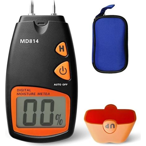 4 Pin Digital Firewood Moisture Meter Digital Moisture Meter with LCD Display, Measuring Range 5%-40%, Accuracy: +/-1%
