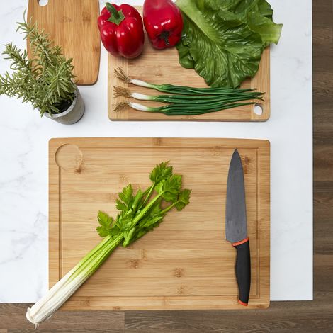 Planche à Découper - COOK CONCEPT - Bambou - Avec Rebord - Marron