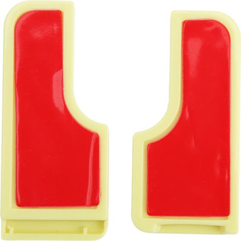 Guide de couture rouge en plastique, traçage linéaire stable, outil de broderie léger pour positionnement droit précis (1/5)