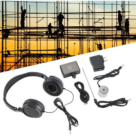 Detector de fugas para tuberías de agua subterráneas con amplificador de sonido de alto rendimiento y auriculares para obras de construcción. (1/5)