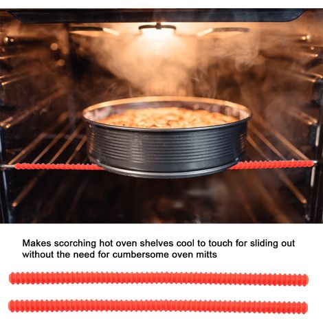 2 Pinces Silicone Résistantes à la Chaleur pour Grille de Four, Protège-Mains Anti-Brûlure, Accessoire de Cuisson, Lot de 2 (1/5)