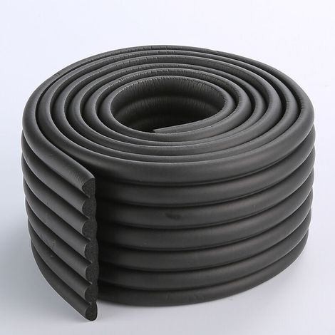 Universel Rouleau en Mousse, 200cm x 80mm x 8mm, Epaissir Mousse Antichoc Sécurité épreuvage pour Bébé Tout Usage Anti-Crash Protection, Souple et Flexible, Noir