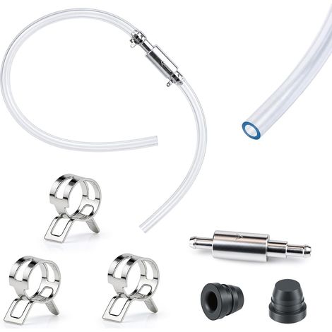 Kit de Purge de Frein avec Valve Anti-Retour Tuyau Transparent Renforcé 45 cm et Accessoires, Outil Complet pour Moto, Vélo et Auto, Purgeur de Freins Vélo Voiture (1/5)