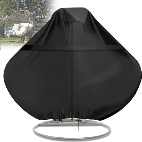 KLVGTIFS PU - Housse imperméable 600D pour fauteuil suspendu double œuf, idéale pour jardin, terrasse ou extérieur (230 x 200 cm).