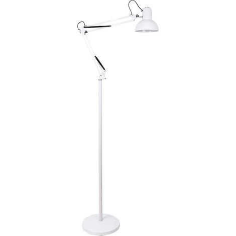 Flexo de pie articulable rutilo 1xe27 blanco 180x28x28 cm