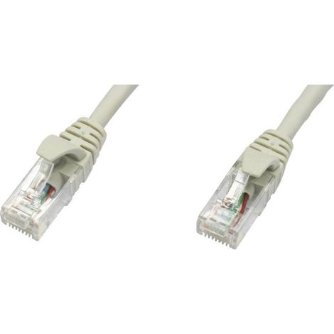 Telegärtner 100008184 RJ45 Câble réseau, câble patch CAT 5e U/UTP 0.50 m gris ignifuge 1 pc(s) (1/2)